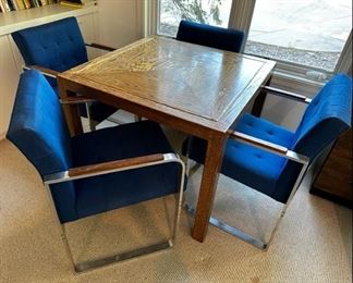 Vintage mid-century chairs and wood table