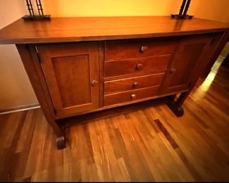 Sideboard that matches dining table, made of cherry wood, from Welcome Amish Furniture