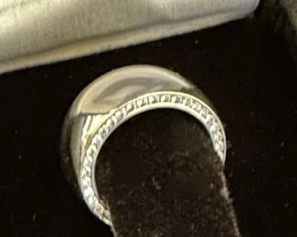 platinum diamond band 1.75cts 24.45 grams size 5.5