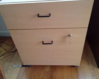 Locking Wood File Cabinet