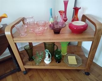 Pink, Red and Green Glass Decor