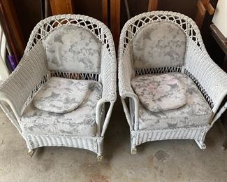 Antique wicker chairs