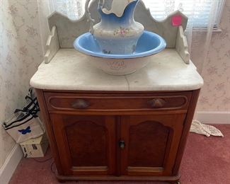 Wash stand with marble top