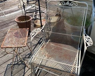 Mesh wrought iron patio furniture 