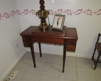 Old sewing machine cabinet- NO MACHINE