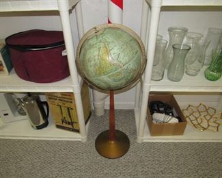 Neat old globe on a stand