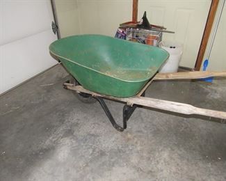 Metal wheel barrow