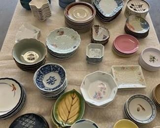 beautiful dish sets and sushi dishes