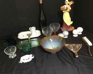 Hodge Podge Glass Ceramic Items Uranium Vegetable 