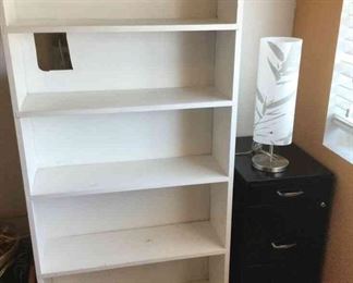 Organize and Illuminate Bookcase, File Cabinet, and Lamp Set 