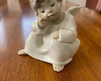 Thoughtful Angel Lladro Piece
