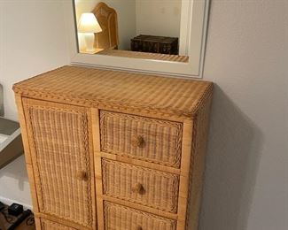 Wonderful, Wicker Dresser And More