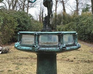 John Bateman bronze nymph basin fountain