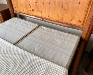 King Ponderosa Pine Log Bed Custom Made No Mattress