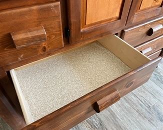 Large Double Ponderosa Pine Log Dresser Custom Made 