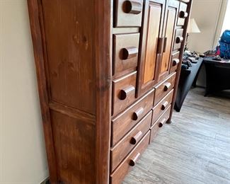 Large Double Ponderosa Pine Log Dresser Custom Made 