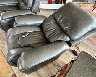 AS-IS La-Z-Boy Greyson Leather Power Recliner #1