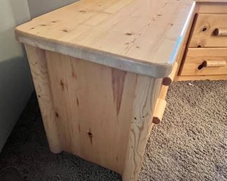 2pc Pine Long Nightstands PAIR
