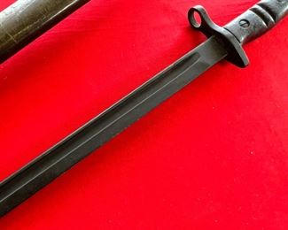 British 1913 Pattern WWI Remington Bayonet with Scabbard 1917 P1913 Enfield 
