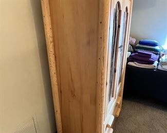 Pine Long & Saguaro Rib Wardrobe Cabinet