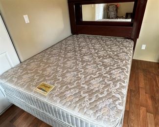 Queen Bed w/ Headboard, Frame Mattress & Box Spring