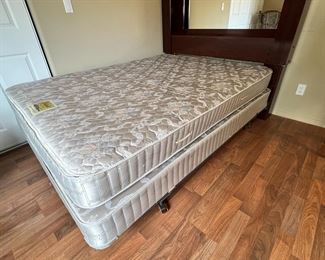 Queen Bed w/ Headboard, Frame Mattress & Box Spring