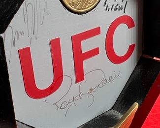 Signed Royce Gracie UFC Collectable Lot Trophy Pass