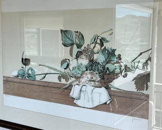 Fruit Basket & Wine Signed Print