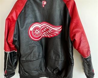 Vintage Pro Player Leather Detroit Red Wings Jacket