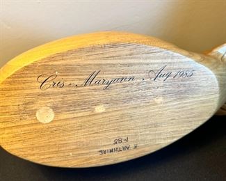 Hand Carved Wood Duck Decoy F. Arthmire #2 
