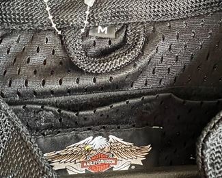 HARLEY DAVIDSON Motorcross Embroidered Orange and Black Panel Jacket