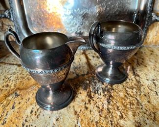 4pc Academy Silver on Copper Teaset