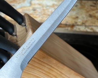 Hampton Forge Epicure 17-Piece Stainless Steel Knife Set with Storage Block