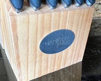 Hampton Forge Epicure 17-Piece Stainless Steel Knife Set with Storage Block