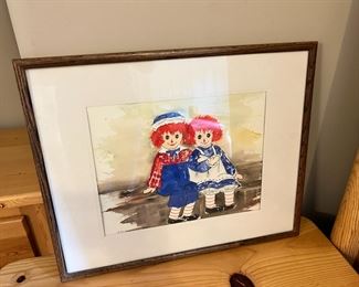 Original Art Raggedy Ann & Andy H. Kovacs