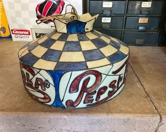 1970s Pepsi Cola Fiberglass Hanging Lamp Light Shade