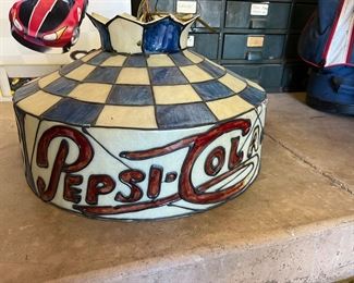1970s Pepsi Cola Fiberglass Hanging Lamp Light Shade