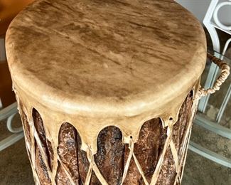 Native American Wood and Rawhide Drum