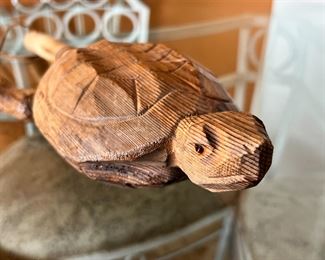Hand Carved Turtle Rattle 