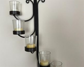 2pc 5 Tier Metal Wall Mount Tealight Candle Holder
