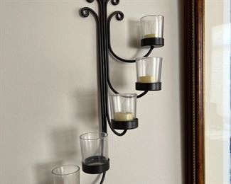 2pc 5 Tier Metal Wall Mount Tealight Candle Holder
