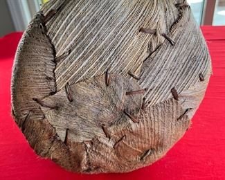 Vintage Palm Leaf Basket 