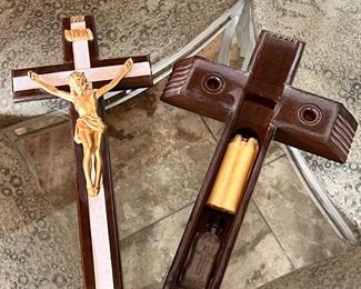 Crucifix Last Rites Candle Holder INRI&nbsp;