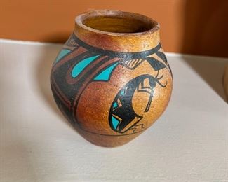 Small Decorative Kokopelli Vase/Pot
