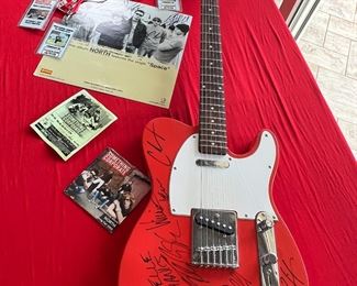 Signed Something Corporate Telecaster Style Electric Guitar No Case SoCo 40x13x3in HxWxD