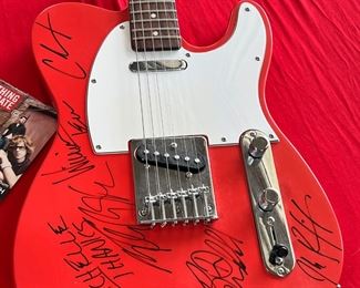 Signed Something Corporate Telecaster Style Electric Guitar No Case SoCo 40x13x3in HxWxD