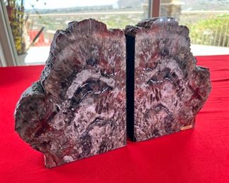 Arizona Petrified Wood Bookends 8.5 inches high.