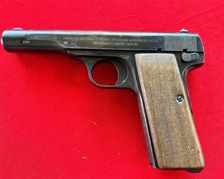 WWII FN Browning 1922 Pistol .32 ACP German Occupation 4.5x7.2in