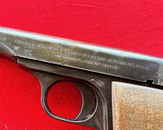 WWII FN Browning 1922 Pistol .32 ACP German Occupation 4.5x7.2in