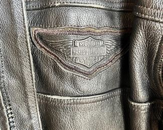 Harley Davidson Leather Heavy Motorcycle Jacket XL